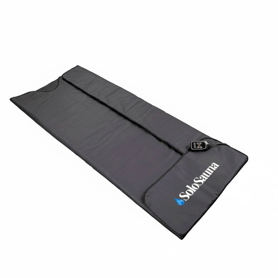 Sauna Blanket with "SoloSauna" branding on a white background